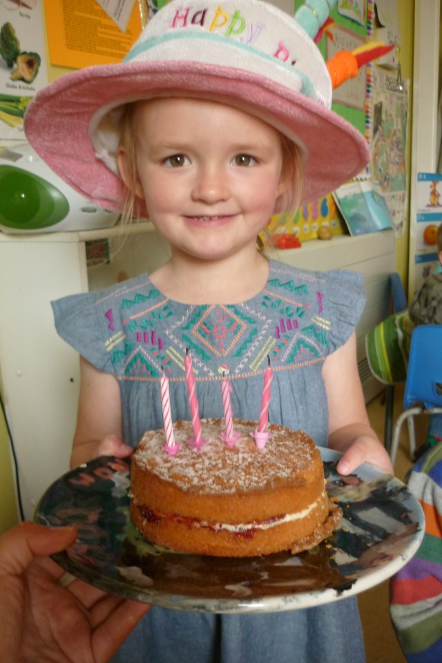 Maggie's birthday was in August. She has four candles on her cake now!!