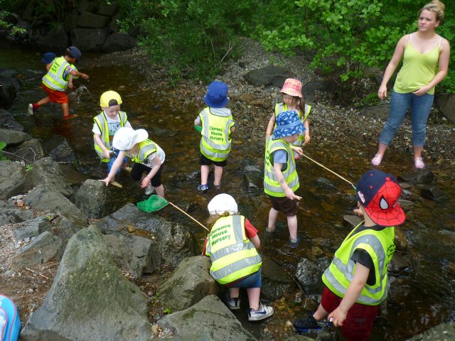 At first the stones in the stream were tricky to walk over but by the end of an hour here we were as sure footed as mountain goats. All the accidentally on purpose fall ins had ceased.