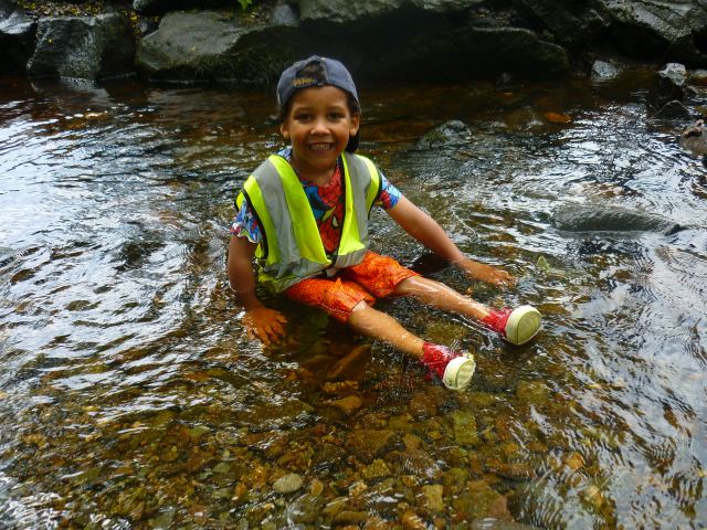 First one to do this but by the end of our time here everyone was drenched!!